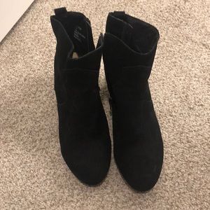 Sole society black suede booties